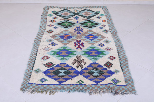 Moroccan berber rug - Intricate geometric pattern 3.7 X 6.7 Feet