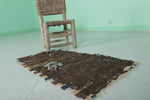 Old Handmade Moroccan Small Rug - 1.6 FT X 2.9 FT | Vintage Artisan Decor