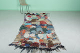 Colorful Moroccan Berber Rug – 3.9 x 8.4 ft | Handmade Boucherouite Art