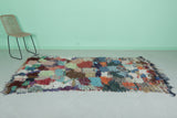 Colorful Moroccan Berber Rug – 3.9 x 8.4 ft | Handmade Boucherouite Art