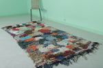 Colorful Moroccan Berber Rug – 3.9 x 8.4 ft | Handmade Boucherouite Art