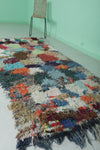 Colorful Moroccan Berber Rug – 3.9 x 8.4 ft | Handmade Boucherouite Art