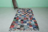 Boucherouite Handmade Berber Rug – 4.2 x 8.2 FT | Moroccan Patchwork Carpet