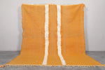 7.8 x 9.6 FT Moroccan Rug - Bold Orange with White Central Stripe