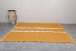 7.8 x 9.6 FT Moroccan Rug - Bold Orange with White Central Stripe