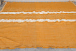 7.8 x 9.6 FT Moroccan Rug - Bold Orange with White Central Stripe