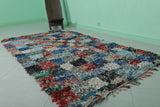 Boucherouite Handmade Berber Rug – 4.2 x 8.2 FT | Moroccan Patchwork Carpet