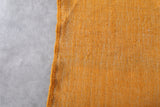 7.8 x 9.6 FT Moroccan Rug - Bold Orange with White Central Stripe