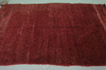 Solid Red Berber Carpet - Handmade Moroccan Rug 3.5 FT X 5.7 FT