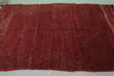 Solid Red Berber Carpet - Handmade Moroccan Rug 3.5 FT X 5.7 FT