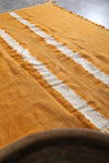 7.8 x 9.6 FT Moroccan Rug - Bold Orange with White Central Stripe