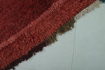 Solid Red Berber Carpet - Handmade Moroccan Rug 3.5 FT X 5.7 FT