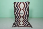 Handwoven Moroccan Berber Rug – 2.7 x 5.7 ft Zigzag Pattern Shag