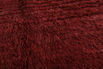 Solid Red Berber Carpet - Handmade Moroccan Rug 3.5 FT X 5.7 FT