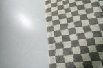 Checkered Moroccan Rug – Gray and White (10 x 9.6 ft)