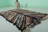 Handmade Moroccan Berber Rug – 2.7 x 5.2 ft Chevron Patterned Shag