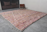 10 x 10.3 FT Moroccan Rug – Multicolor Striped with Geometric Diamond Pattern