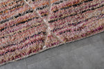 10 x 10.3 FT Moroccan Rug – Multicolor Striped with Geometric Diamond Pattern