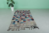 Vibrant Moroccan Boucherouite Carpet – Patchwork Design 3.6 FT x 6.6 FT