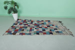 Vibrant Moroccan Boucherouite Carpet – Patchwork Design 3.6 FT x 6.6 FT