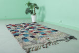 Vibrant Moroccan Boucherouite Carpet – Patchwork Design 3.6 FT x 6.6 FT