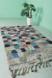 Vibrant Moroccan Boucherouite Carpet – Patchwork Design 3.6 FT x 6.6 FT