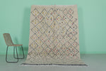 Vintage Handmade Moroccan Berber Rug – 5.5 FT × 7.7 FT