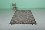 Moroccan Rug Flat-Woven Berber Carpet – 4.5 FT x 7.4 FT | Handcrafted Artisan Design