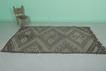 Moroccan Rug Flat-Woven Berber Carpet – 4.5 FT x 7.4 FT | Handcrafted Artisan Design