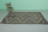 Moroccan Rug Flat-Woven Berber Carpet – 4.5 FT x 7.4 FT | Handcrafted Artisan Design