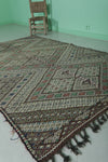 Moroccan Rug Flat-Woven Berber Carpet – 4.5 FT x 7.4 FT | Handcrafted Artisan Design