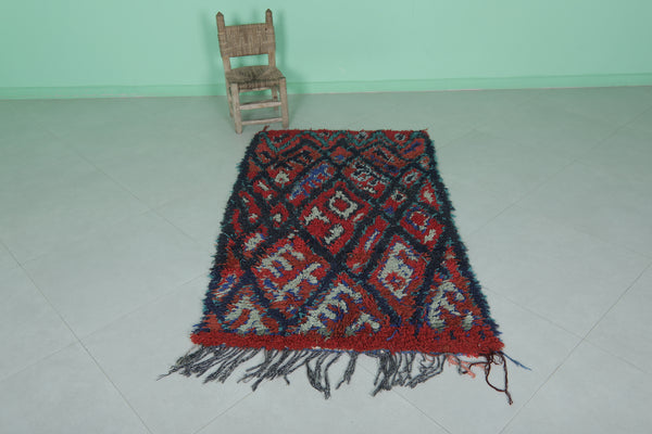 Moroccan berber rug – 3.4 x 5.9 FT | Bold handmade design