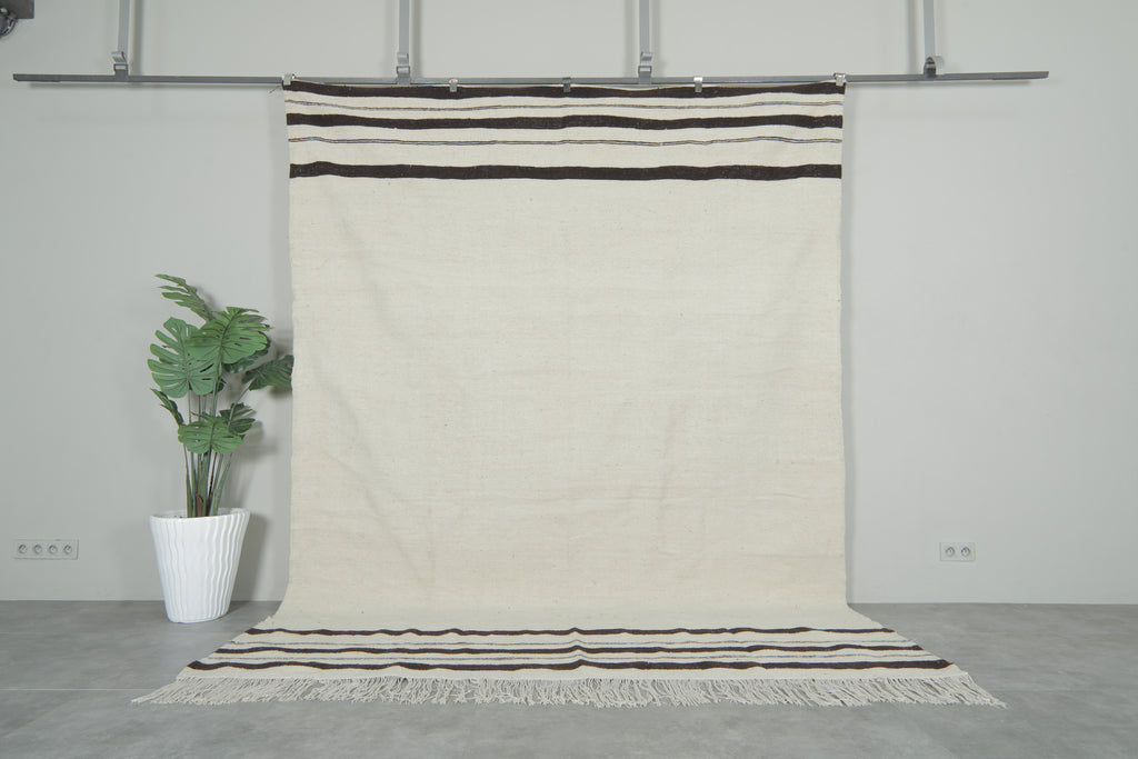 Handwoven Moroccan rug 8 feet x 10.3 feet