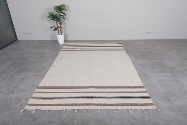 Flatwoven berber Moroccan carpet - 6.2 FT X 9.4 FT