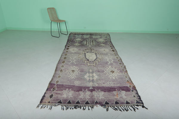 Old vintage Moroccan berber rug – 4.3 FT × 11.7 FT | Authentic handmade piece