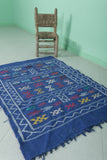 Moroccan Berber Handwoven Kilim – 3.2 FT x 4.5 FT | Traditional Wool Rug