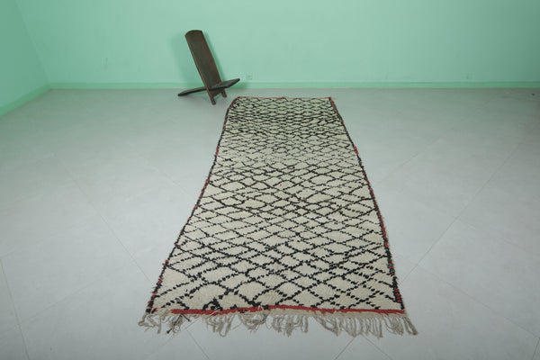 Berber rug - 4.3 FT X 10.3 FT, handwoven Moroccan design
