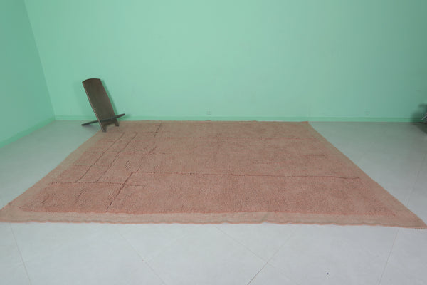 Beige Custom Trellis Moroccan Rug