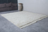 All White Custom Moroccan Rug – Elegant Minimalist Design