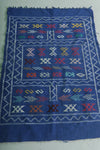 Moroccan Berber Handwoven Kilim – 3.2 FT x 4.5 FT | Traditional Wool Rug