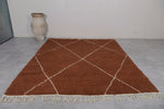 Brown Moroccan Wool Rug – Custom Sizes