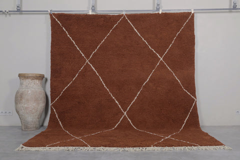 Brown Moroccan Wool Rug – Custom Sizes