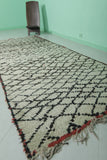 Berber Rug - 4.3 FT X 10.3 FT, Handwoven Moroccan Design