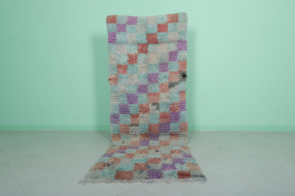 Handmade berber Moroccan rug | 2.9 FT x 7.5 FT | Timeless elegance