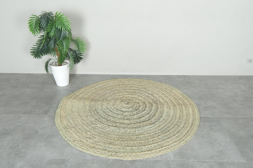 Round Moroccan hassira - 5.1 ft