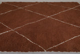 Brown Moroccan Wool Rug – Custom Sizes