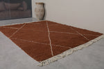 Brown Moroccan Wool Rug – Custom Sizes