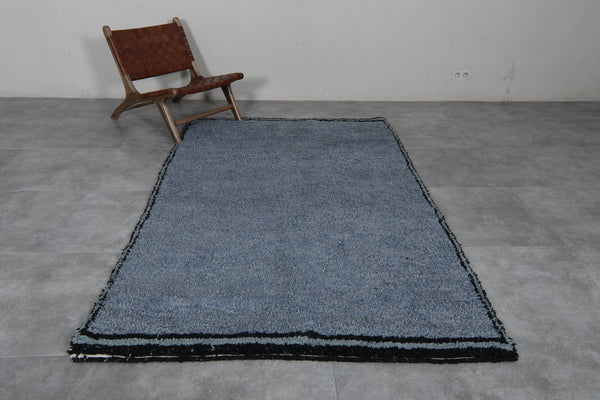 5 x 8 FT Moroccan rug – Deep gray with black border