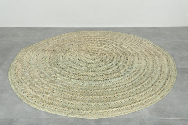 Round Moroccan hassira - 5.1 ft