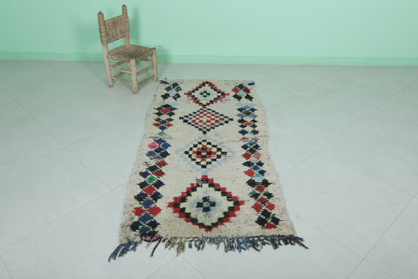 Colorful Moroccan azilal runner carpet - 2.9 FT X 6.1 FT | Handmade berber rug